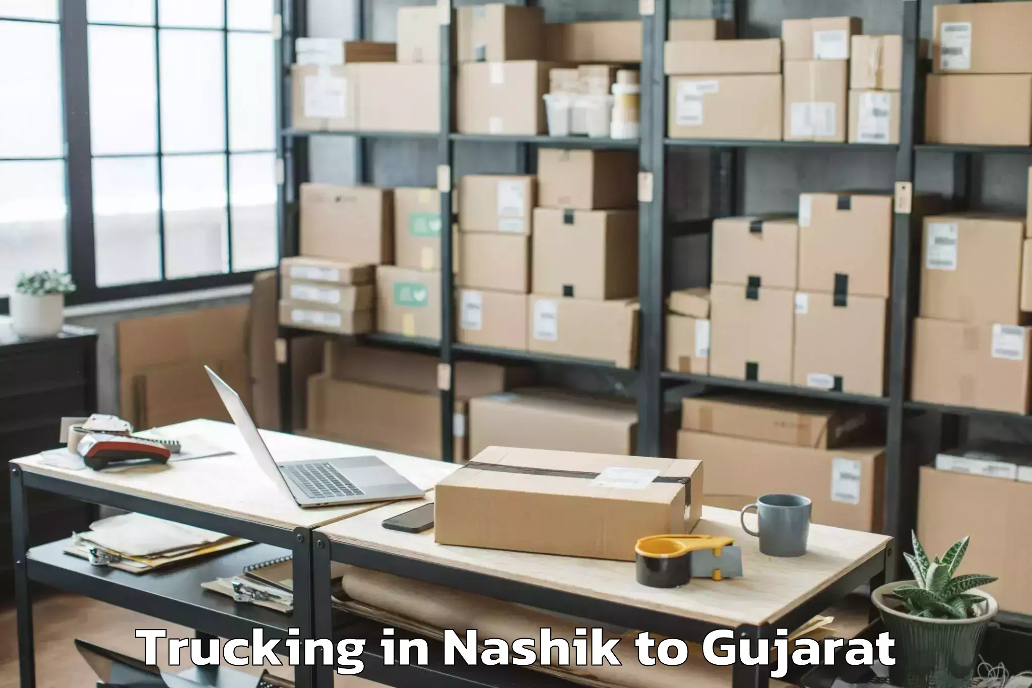 Reliable Nashik to Dhuvaran Trucking